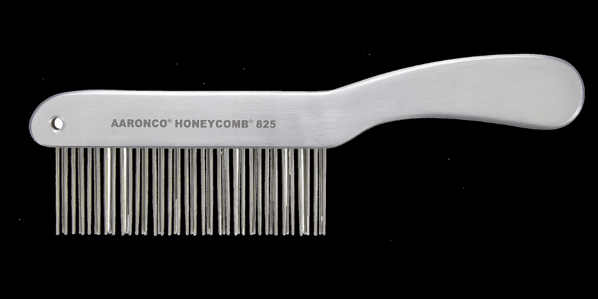 Aaronco Aluminum Honeycomb with Handle - Double Row Finishing Comb 825